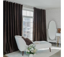 Портьерная штора Этель Ренессанс 170х270 см, шоколадный пудинг, 100% полиэстер 2902363