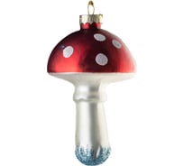 Подвеска на елку Todi Мухомор стекло, размер 8см, цвет перламутровый 806975246033