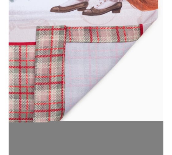 Комплект штор для кухни Этель Winter holidays с подхватами, 145x180 см, 2 шт, габардин 5163062
