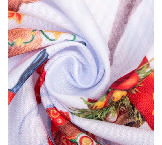 Комплект штор для кухни Этель Новогодняя сказка с подхватами, 145x180 см, 2 шт, габардин 5163065