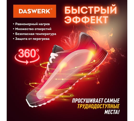 Электрическая сушилка для обуви DASWERK SD5 15 Вт 456198