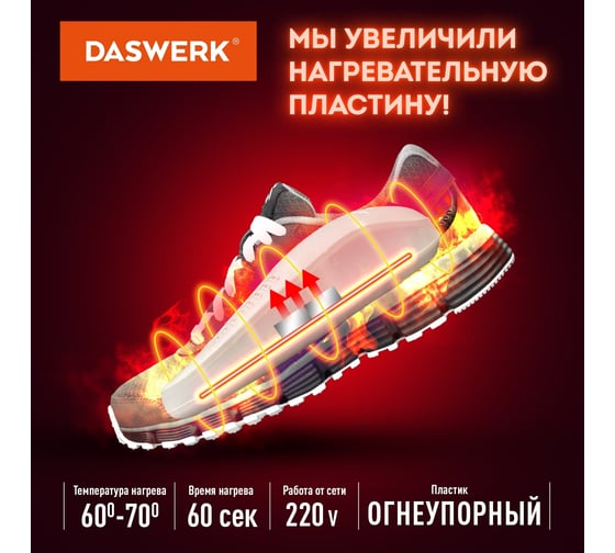Электрическая сушилка для обуви DASWERK SD5 15 Вт 456198