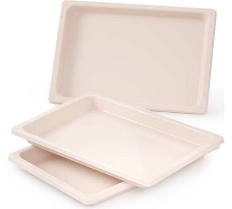 Набор подносов для заморозки пельменей ЗПИ «Альтернатива» 360x250x30 мм, бежевый М8144