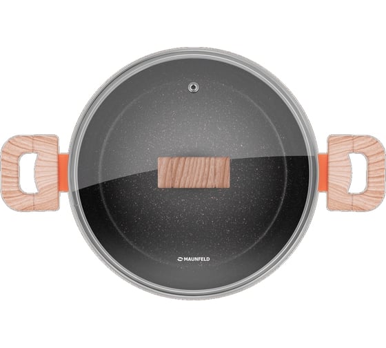 Кастрюля MAUNFELD MARTA из кованого алюминия, со стеклянной крышкой, 24 см, 4,1 л MCS41FA06CL