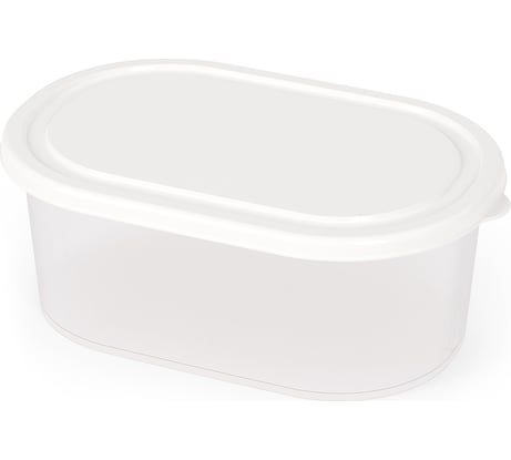 Емкость для СВЧ ЗПИ «Альтернатива» 1 л, овальная, белый М8793
