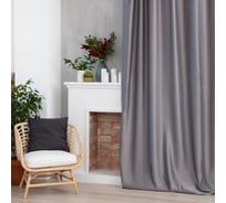 Портьерная штора Этель Штрихи цвет серый, на шторной ленте 270х300 см, 100% полиэстер 5800387