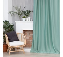 Портьерная штора Этель Фактура цвет светло-зеленый, на шторной ленте, 250х265 см, 100% полиэстер 5800490