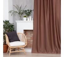 Портьерная штора Этель Фактура цвет коричневый, на шторной ленте, 250х265 см, 100% полиэстер 5800498