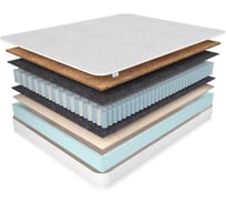 Анатомический матрас на кровать Corretto roll night trend 140x186, разная жесткость сторон, ортопена,кокосовая койра, tfk, в рулоне, высота 16 см mnighttrend140186roll