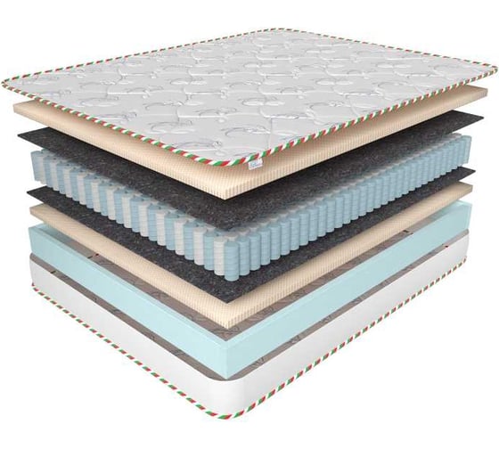 Матрас на кровать Corretto roma roll 60x160, двусторонний, блок независимых пружин tfk, в рулоне, жаккард, высота 18 см mroma60160Oroll