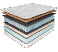 Матрас на кровать Corretto capri roll 60x190, разносторонний, ортопена,кокосовая койра, блок независимых пружин tfk, в рулоне, жаккард, высота 18 см mcapri60190oroll