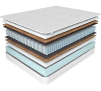 Анатомический матрас на кровать Corretto roll daily stories 160x200, двусторонней мягкости, струттофайбер,кокос, блок tfk, в рулоне, высота 20 см mdailystories160200roll