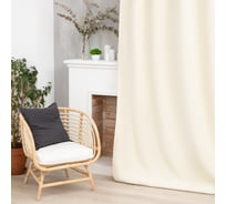 Портьерная штора Этель Структурная цвет молочный, на шторной ленте, 130х300 см, 100% полиэстер 7062928