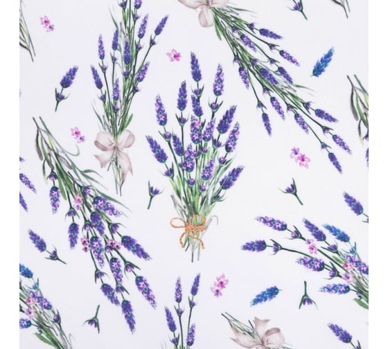 Комплект штор для кухни Этель Lavender с подхватами, 145x180 см, 2 шт, 100% полиэстер 7183001
