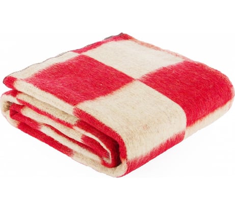 Одеяло ФАКЕЛ Шуя клетка 1.5 спальное, 70% шерсть 17270000