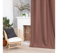 Портьерная штора Этель Классика цвет коричневый, на шторной ленте, 145х265 см, 100% полиэстер 7062897