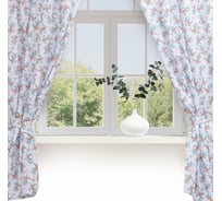 Комплект штор для кухни Этель Berry garden с подхватами, 145x180 см, 2 шт, 100% полиэстер 7183004