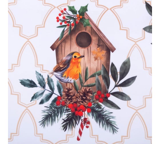 Комплект штор для кухни Этель Beautiful birds с подхватами, 145x180 см, 2 шт, габардин 7072272