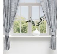 Шторы для кухни Этель Звёзды 149x180 см, 2 шт, подхваты - 2 шт, 80% хлопок, 20% полиэстер 9596617