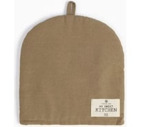 Грелка Этель ECO, цвет оливковый, 28x28 см, 70% хлопок, 30% лен, 190 г/м2 9631116