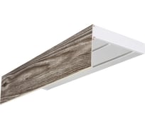Карниз Эскар Эконом+ в сборе, 2-х рядный, палисандр, 5 см, 3,5 м 731420350
