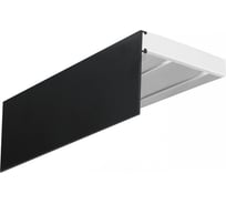 Карниз Эскар Эконом+ в сборе, 2-х рядный, черный матовый, 7 см, 3,5 м 763420350