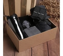 Подарочный набор Этель Real Dragon плед, носки 2 пары, термостакан 9848693