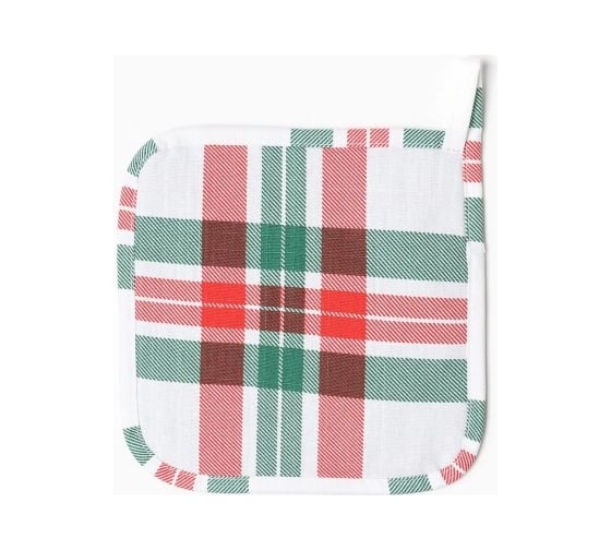 Кухонный набор Этель Нoliday decoration: варежка 20x27 см, прихватка 19x19 см, репс, 100% хлопок 9829347