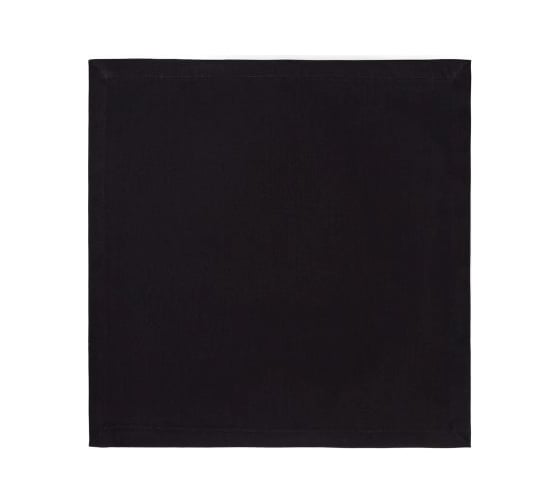 Декоративная салфетка Этель 40x40, саржа цвет черный, 100% хлопок, саржа, 250 г/м2 7451940 1