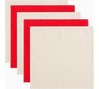 Набор махровых универсальных салфеток Этель в корзинке Клубника 30x30 см 5 шт, 100% хлопок, 340 г/м2 7986989