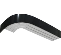 Карниз Эскар Классика в сборе, 3-х рядный, черный глянец, 7 см, 3,5 м 766430350