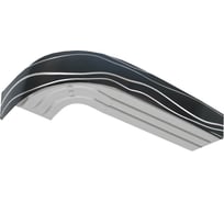 Карниз Эскар Классика в сборе, 3-х рядный, волны black, 7 см, 3,5 м 770430350