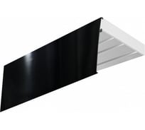 Карниз Эскар Эконом+ в сборе, 3-х рядный, черный глянец, 7 см, 3,0 м 766420300
