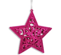 Елочное украшение Магия праздника ЗВЕЗДА, цвет розовый, 11 см NY145-P