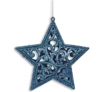 Елочное украшение Магия праздника ЗВЕЗДА, цвет голубой, 11 см NY145-B
