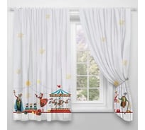 Комплект штор для кухни Этель с подхватами Щелкунчик 145x180 см, 2 шт, 100% полиэстер 9933895