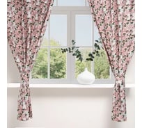 Шторы для кухни Этель Попугай 149x180 см, 2 шт, подхваты 2 шт, 80% хлопок, 20% полиэстер 9596580