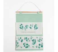 Текстильный кармашек Этель Fresh greenery 2 отделения, 45x35 см 6489234