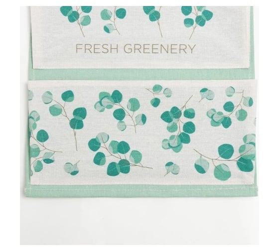 Текстильный кармашек Этель Fresh greenery 2 отделения, 45x35 см 6489234