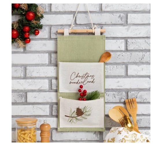 Текстильный кармашек Этель Christmas 2 отделения, 20x41 см 7007858