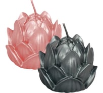 Декоративная свеча МУЛЬТИДОМ Лотос, 4,5x4,5 см, 2 цвета МС5-109