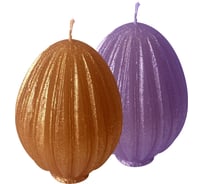 Декоративная свеча МУЛЬТИДОМ Пасхальное яйцо грань размер 5x5х6,5 см 2 цвета МС5-129