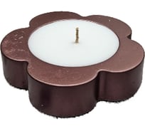 Декоративная свеча МУЛЬТИДОМ с подсвечником Цветок размер 8,5x8,5x2 см МС5-209