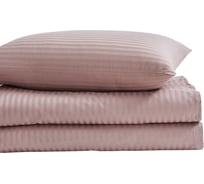 Наволочка Arya Home полосатый сатин, 50x70 см, 2 предмета, otel, темно-бежевый 8680943076786