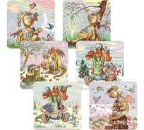 Подставка под горячее МУЛЬТИДОМ Дракон-весельчак размер 14x14 см 6 дизайнов MT88-475