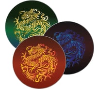 Разделочная доска-подставка под горячее МУЛЬТИДОМ Лунный Дракон диаметр 20 см 3 цвета VL88-461