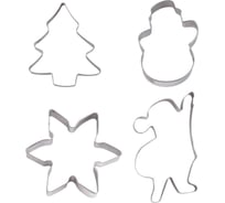 Набор кулинарных форм МУЛЬТИДОМ Новогоднее настроение, 4 шт размеры 7x9 см, высота 1,8 см VL2-89