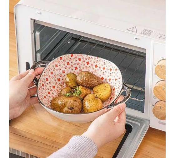 Тарелка Homium Japanese Collection, Home, с ручками, голубой/коричневый, D23.5 см homeJC03