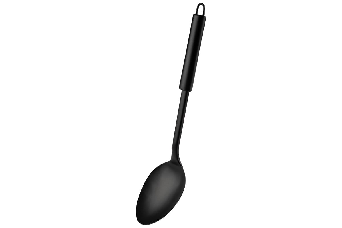 Ложка mallony classico nero из нержавеющей стали, черный, non-stick 105271