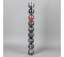 Набор шаров Зимнее волшебство пластик диаметр 8 см, 9 шт Амира ассорти серый 4316811